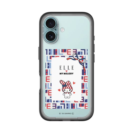 スリムプロテクションプレミアムケース［ ELLE×マイメロディ＆クロミ - トリコロールカラーグラフィック5 ］