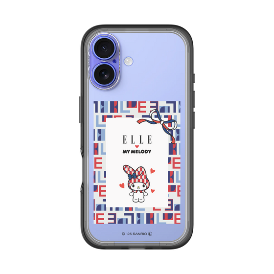 スリムプロテクションプレミアムケース［ ELLE×マイメロディ＆クロミ - トリコロールカラーグラフィック5 ］