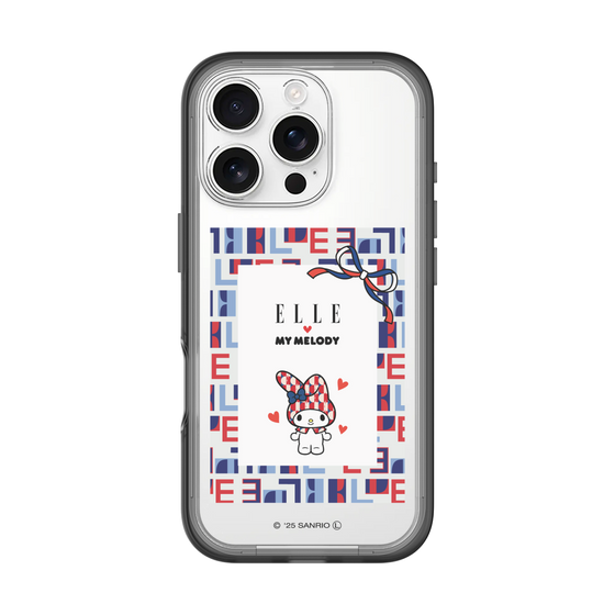 スリムプロテクションプレミアムケース［ ELLE×マイメロディ＆クロミ - トリコロールカラーグラフィック5 ］