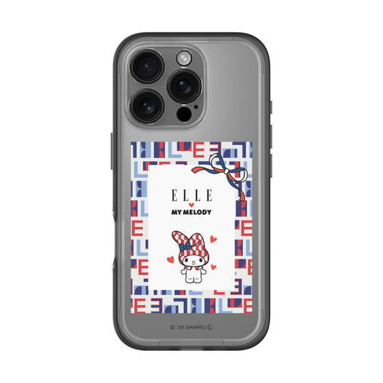 スリムプロテクションプレミアムケース［ ELLE×マイメロディ＆クロミ - トリコロールカラーグラフィック5 ］
