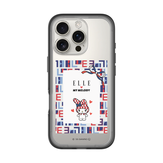 スリムプロテクションプレミアムケース［ ELLE×マイメロディ＆クロミ - トリコロールカラーグラフィック5 ］
