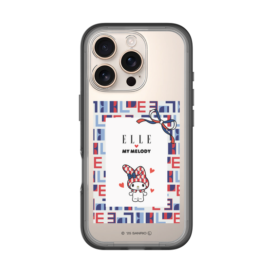スリムプロテクションプレミアムケース［ ELLE×マイメロディ＆クロミ - トリコロールカラーグラフィック5 ］