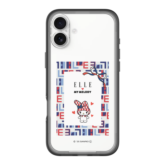 スリムプロテクションプレミアムケース［ ELLE×マイメロディ＆クロミ - トリコロールカラーグラフィック5 ］