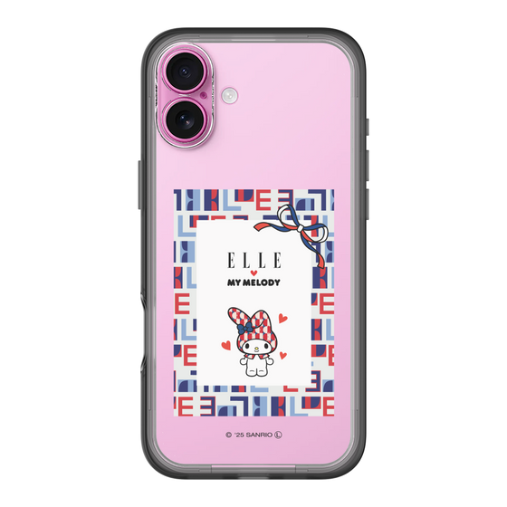スリムプロテクションプレミアムケース［ ELLE×マイメロディ＆クロミ - トリコロールカラーグラフィック5 ］