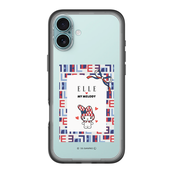 スリムプロテクションプレミアムケース［ ELLE×マイメロディ＆クロミ - トリコロールカラーグラフィック5 ］