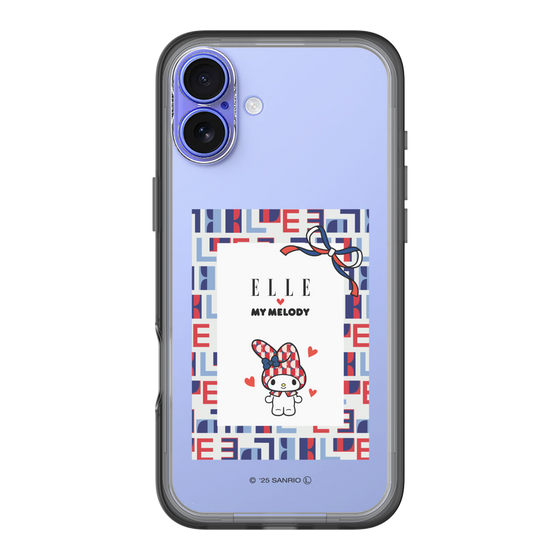 スリムプロテクションプレミアムケース［ ELLE×マイメロディ＆クロミ - トリコロールカラーグラフィック5 ］