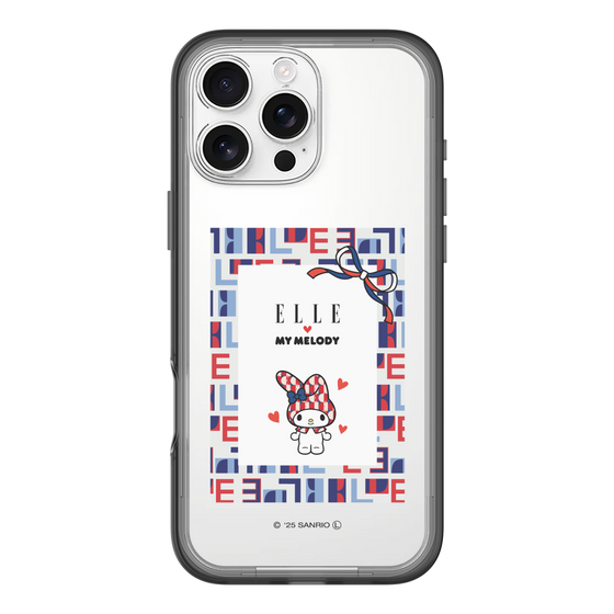 スリムプロテクションプレミアムケース［ ELLE×マイメロディ＆クロミ - トリコロールカラーグラフィック5 ］