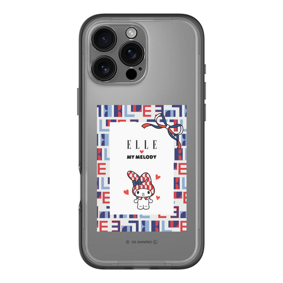 スリムプロテクションプレミアムケース［ ELLE×マイメロディ＆クロミ - トリコロールカラーグラフィック5 ］