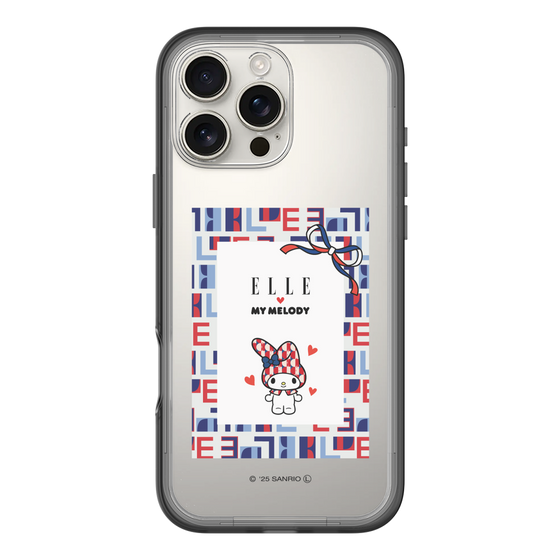 スリムプロテクションプレミアムケース［ ELLE×マイメロディ＆クロミ - トリコロールカラーグラフィック5 ］