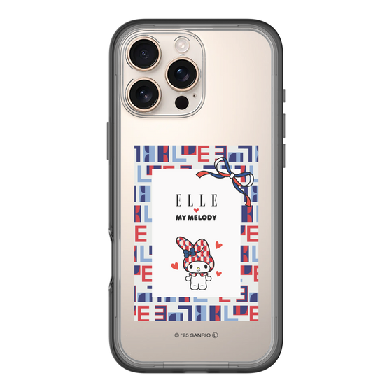 スリムプロテクションプレミアムケース［ ELLE×マイメロディ＆クロミ - トリコロールカラーグラフィック5 ］