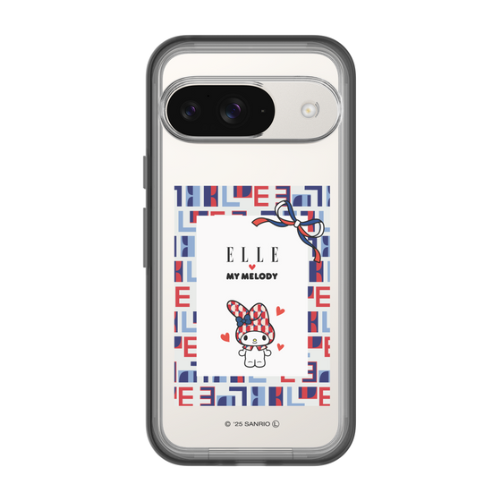 スリムプロテクションプレミアムケース［ ELLE×マイメロディ＆クロミ - トリコロールカラーグラフィック5 ］