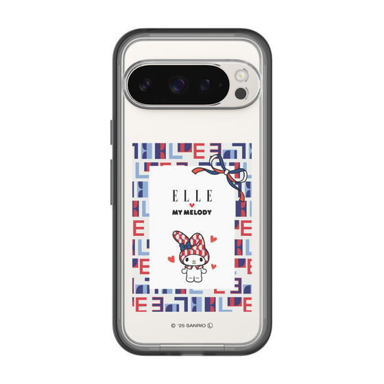 スリムプロテクションプレミアムケース［ ELLE×マイメロディ＆クロミ - トリコロールカラーグラフィック5 ］