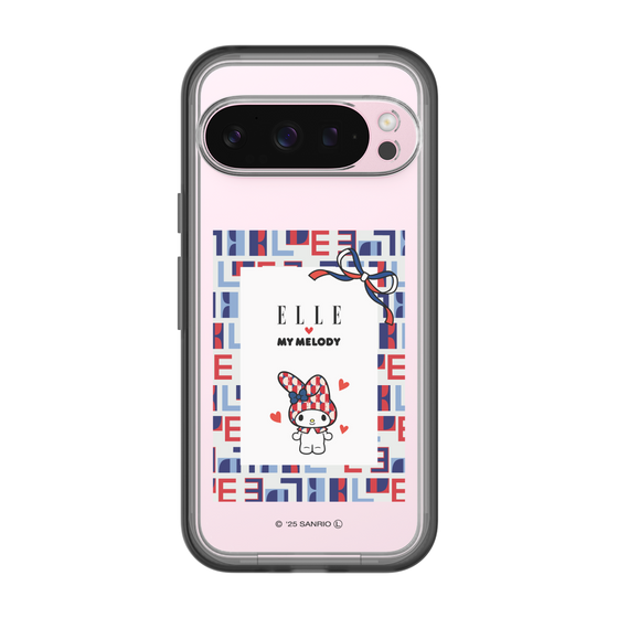 スリムプロテクションプレミアムケース［ ELLE×マイメロディ＆クロミ - トリコロールカラーグラフィック5 ］