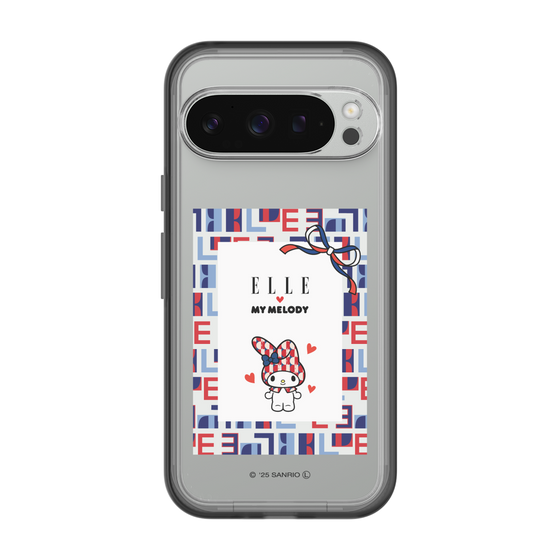 スリムプロテクションプレミアムケース［ ELLE×マイメロディ＆クロミ - トリコロールカラーグラフィック5 ］