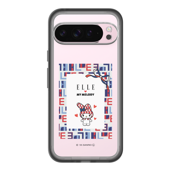 スリムプロテクションプレミアムケース［ ELLE×マイメロディ＆クロミ - トリコロールカラーグラフィック5 ］