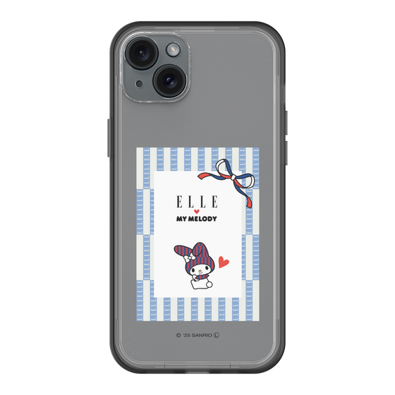 スリムプロテクションプレミアムケース［ ELLE×マイメロディ＆クロミ - トリコロールカラーグラフィック7 ］