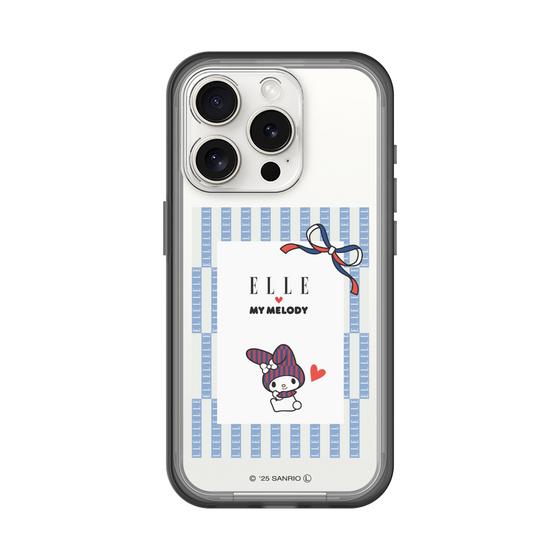 スリムプロテクションプレミアムケース［ ELLE×マイメロディ＆クロミ - トリコロールカラーグラフィック7 ］