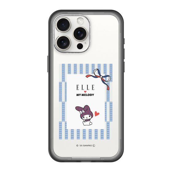 スリムプロテクションプレミアムケース［ ELLE×マイメロディ＆クロミ - トリコロールカラーグラフィック7 ］