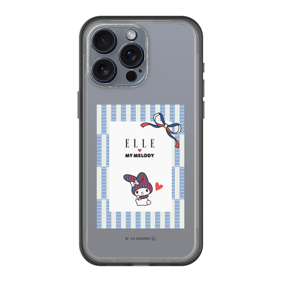 スリムプロテクションプレミアムケース［ ELLE×マイメロディ＆クロミ - トリコロールカラーグラフィック7 ］