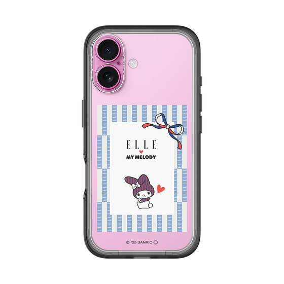スリムプロテクションプレミアムケース［ ELLE×マイメロディ＆クロミ - トリコロールカラーグラフィック7 ］