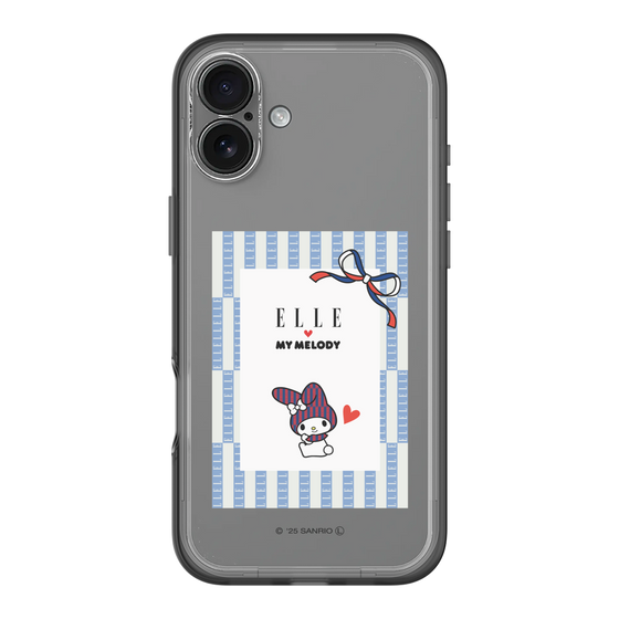 スリムプロテクションプレミアムケース［ ELLE×マイメロディ＆クロミ - トリコロールカラーグラフィック7 ］