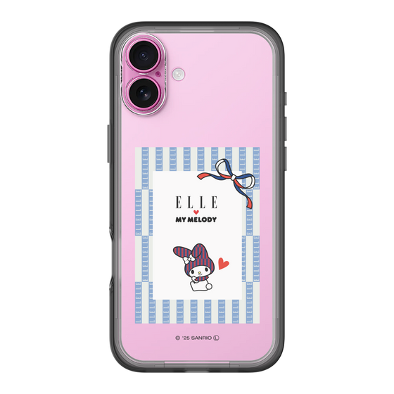 スリムプロテクションプレミアムケース［ ELLE×マイメロディ＆クロミ - トリコロールカラーグラフィック7 ］