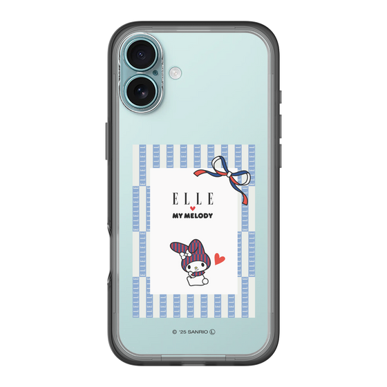 スリムプロテクションプレミアムケース［ ELLE×マイメロディ＆クロミ - トリコロールカラーグラフィック7 ］