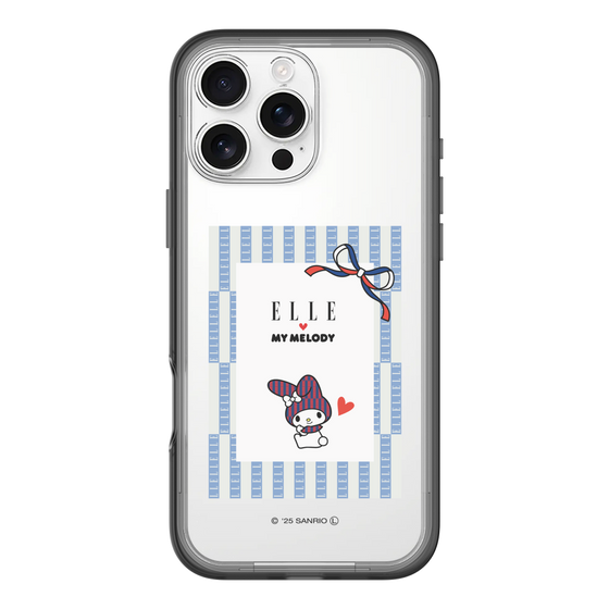 スリムプロテクションプレミアムケース［ ELLE×マイメロディ＆クロミ - トリコロールカラーグラフィック7 ］