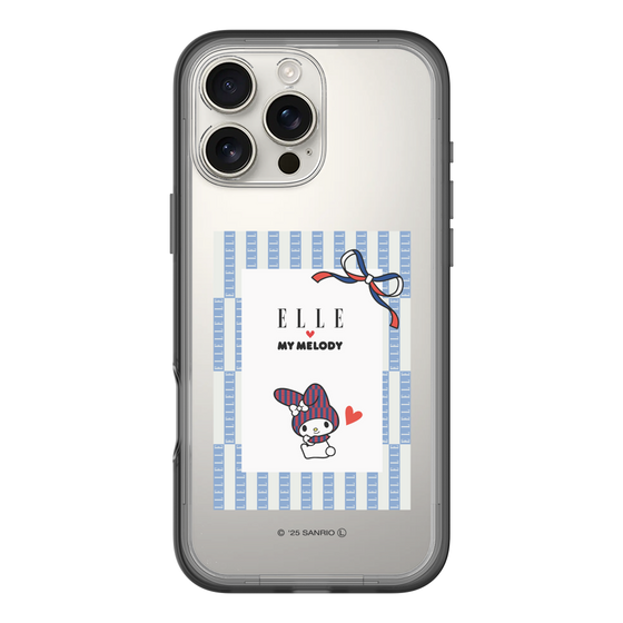 スリムプロテクションプレミアムケース［ ELLE×マイメロディ＆クロミ - トリコロールカラーグラフィック7 ］