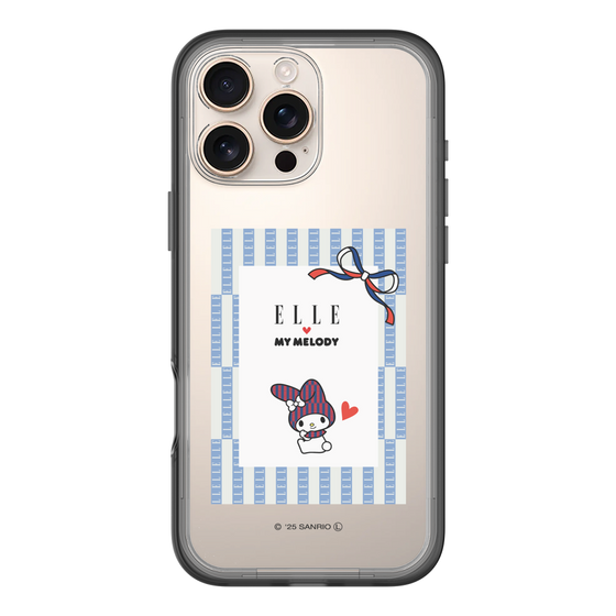 スリムプロテクションプレミアムケース［ ELLE×マイメロディ＆クロミ - トリコロールカラーグラフィック7 ］