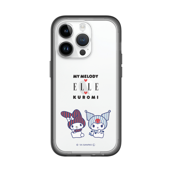 スリムプロテクションプレミアムケース［ ELLE×マイメロディ＆クロミ - トリコロールカラーグラフィック8 ］