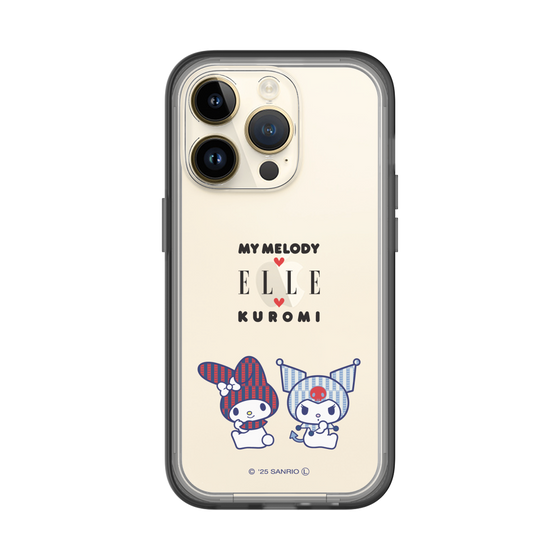 スリムプロテクションプレミアムケース［ ELLE×マイメロディ＆クロミ - トリコロールカラーグラフィック8 ］