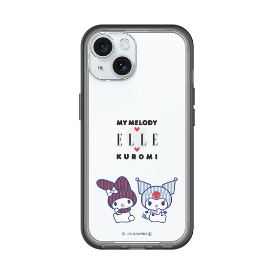 スリムプロテクションプレミアムケース［ ELLE×マイメロディ＆クロミ - トリコロールカラーグラフィック8 ］