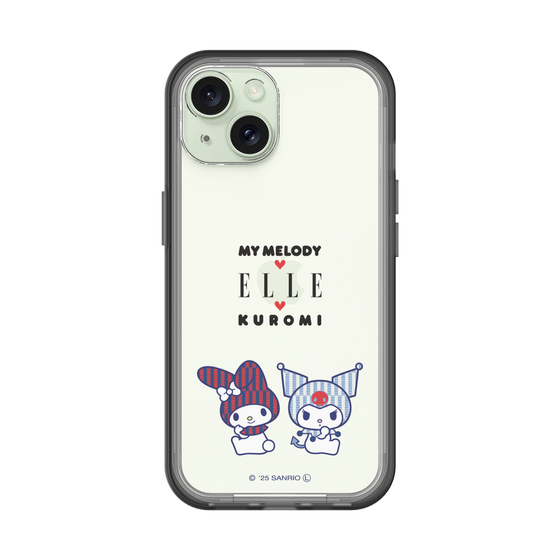 スリムプロテクションプレミアムケース［ ELLE×マイメロディ＆クロミ - トリコロールカラーグラフィック8 ］