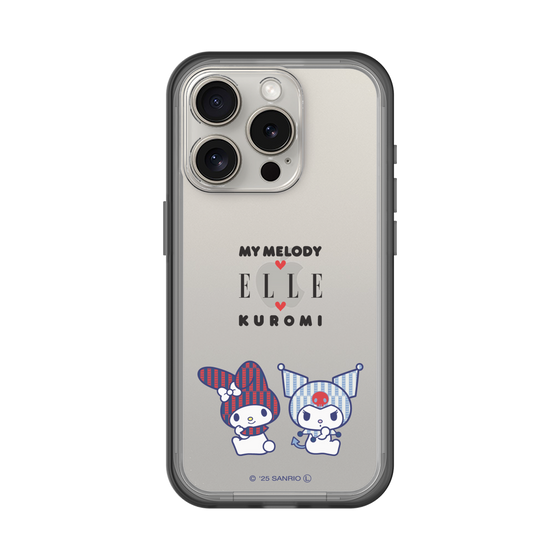 スリムプロテクションプレミアムケース［ ELLE×マイメロディ＆クロミ - トリコロールカラーグラフィック8 ］
