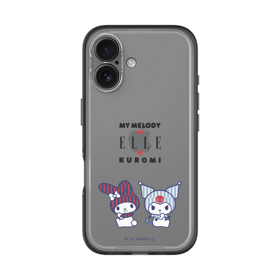 スリムプロテクションプレミアムケース［ ELLE×マイメロディ＆クロミ - トリコロールカラーグラフィック8 ］