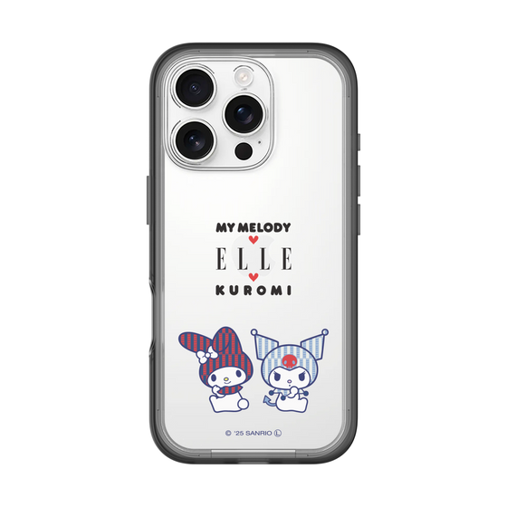 スリムプロテクションプレミアムケース［ ELLE×マイメロディ＆クロミ - トリコロールカラーグラフィック8 ］