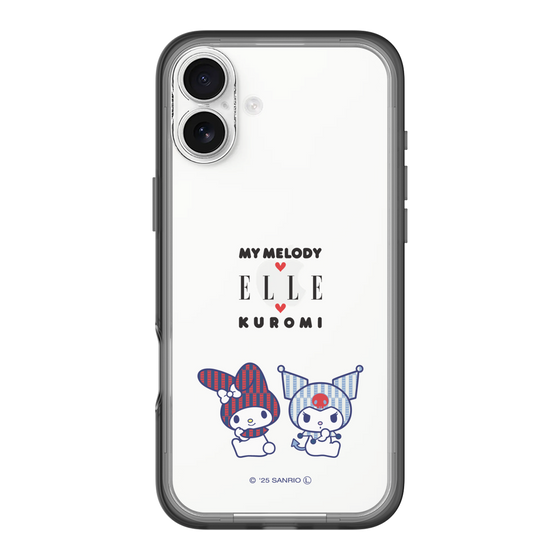 スリムプロテクションプレミアムケース［ ELLE×マイメロディ＆クロミ - トリコロールカラーグラフィック8 ］