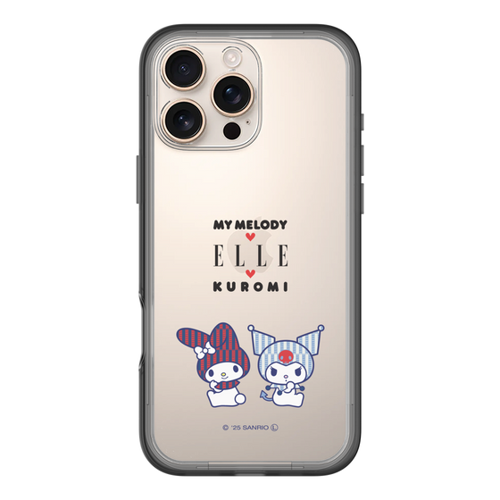 スリムプロテクションプレミアムケース［ ELLE×マイメロディ＆クロミ - トリコロールカラーグラフィック8 ］