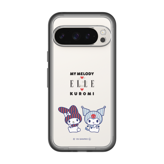 スリムプロテクションプレミアムケース［ ELLE×マイメロディ＆クロミ - トリコロールカラーグラフィック8 ］