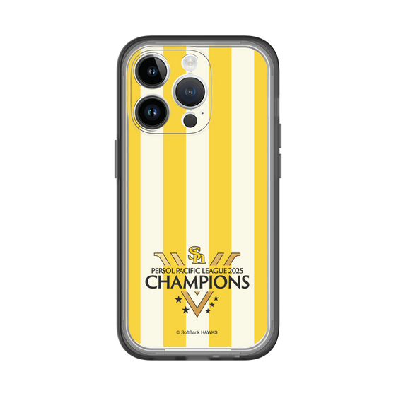 スリムプロテクションプレミアムケース［ 福岡ソフトバンクホークス - PERSOL PACIFIC LEAGUE 2025 CHAMOIONS ロゴ - ストライプ ］