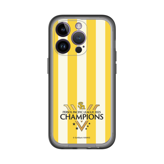 スリムプロテクションプレミアムケース［ 福岡ソフトバンクホークス - PERSOL PACIFIC LEAGUE 2025 CHAMOIONS ロゴ - ストライプ ］