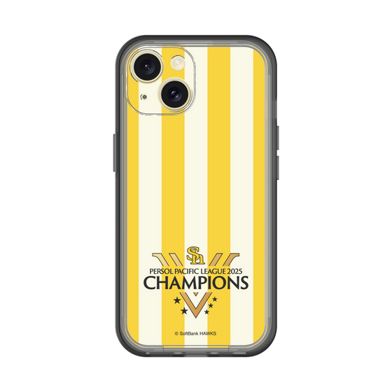 スリムプロテクションプレミアムケース［ 福岡ソフトバンクホークス - PERSOL PACIFIC LEAGUE 2025 CHAMOIONS ロゴ - ストライプ ］