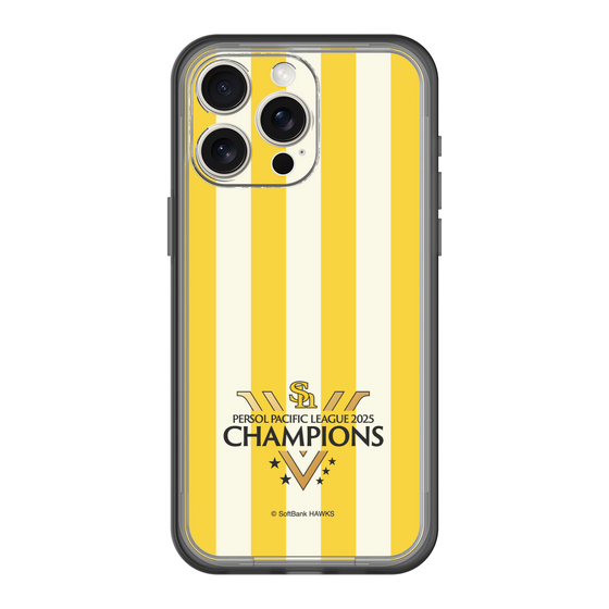 スリムプロテクションプレミアムケース［ 福岡ソフトバンクホークス - PERSOL PACIFIC LEAGUE 2025 CHAMOIONS ロゴ - ストライプ ］