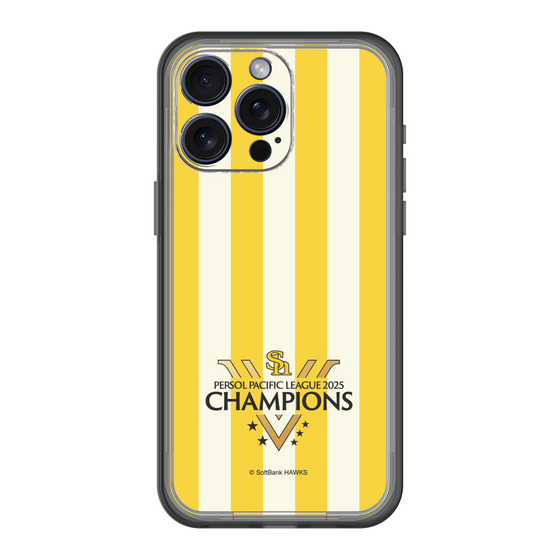 スリムプロテクションプレミアムケース［ 福岡ソフトバンクホークス - PERSOL PACIFIC LEAGUE 2025 CHAMOIONS ロゴ - ストライプ ］