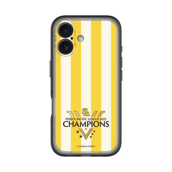 スリムプロテクションプレミアムケース［ 福岡ソフトバンクホークス - PERSOL PACIFIC LEAGUE 2025 CHAMOIONS ロゴ - ストライプ ］