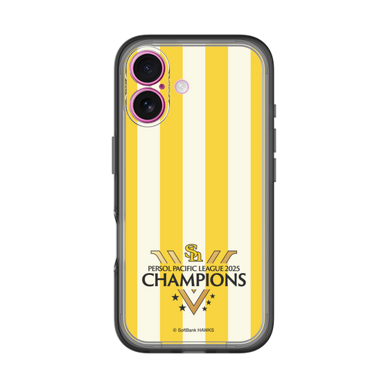 スリムプロテクションプレミアムケース［ 福岡ソフトバンクホークス - PERSOL PACIFIC LEAGUE 2025 CHAMOIONS ロゴ - ストライプ ］