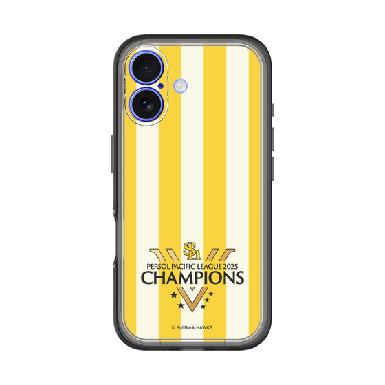 スリムプロテクションプレミアムケース［ 福岡ソフトバンクホークス - PERSOL PACIFIC LEAGUE 2025 CHAMOIONS ロゴ - ストライプ ］