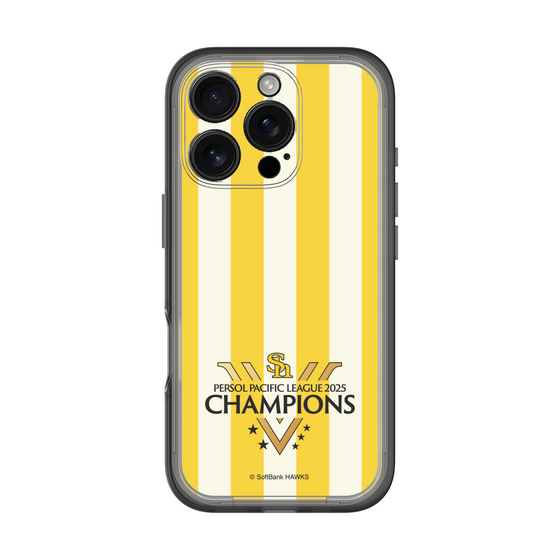 スリムプロテクションプレミアムケース［ 福岡ソフトバンクホークス - PERSOL PACIFIC LEAGUE 2025 CHAMOIONS ロゴ - ストライプ ］