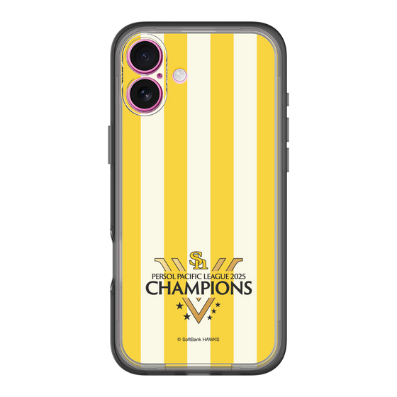 スリムプロテクションプレミアムケース［ 福岡ソフトバンクホークス - PERSOL PACIFIC LEAGUE 2025 CHAMOIONS ロゴ - ストライプ ］